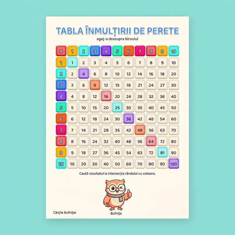 Tabla înmulțirii de perete